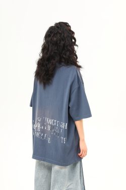 Retro Vintage Letter Print Short Sleeve T-Shirt for Women - Trendy American Style Summer Tee