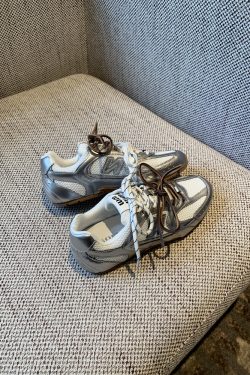 Retro Women’s Thick-Soled Sports Shoes - Breathable Mesh Sneakers for Training, Cycling, Casual Wear - Y2K Style 2025