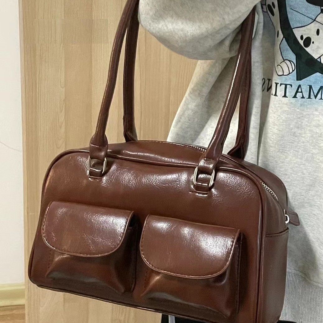 Retro Women's Underarm Bag 2024 - Trendy College Style Large Capacity Shoulder Tote Fashion Bag Retro Women's Underarm Bag 2024 - Trendy College Style Large Capacity Shoulder Tote Fashion Bag