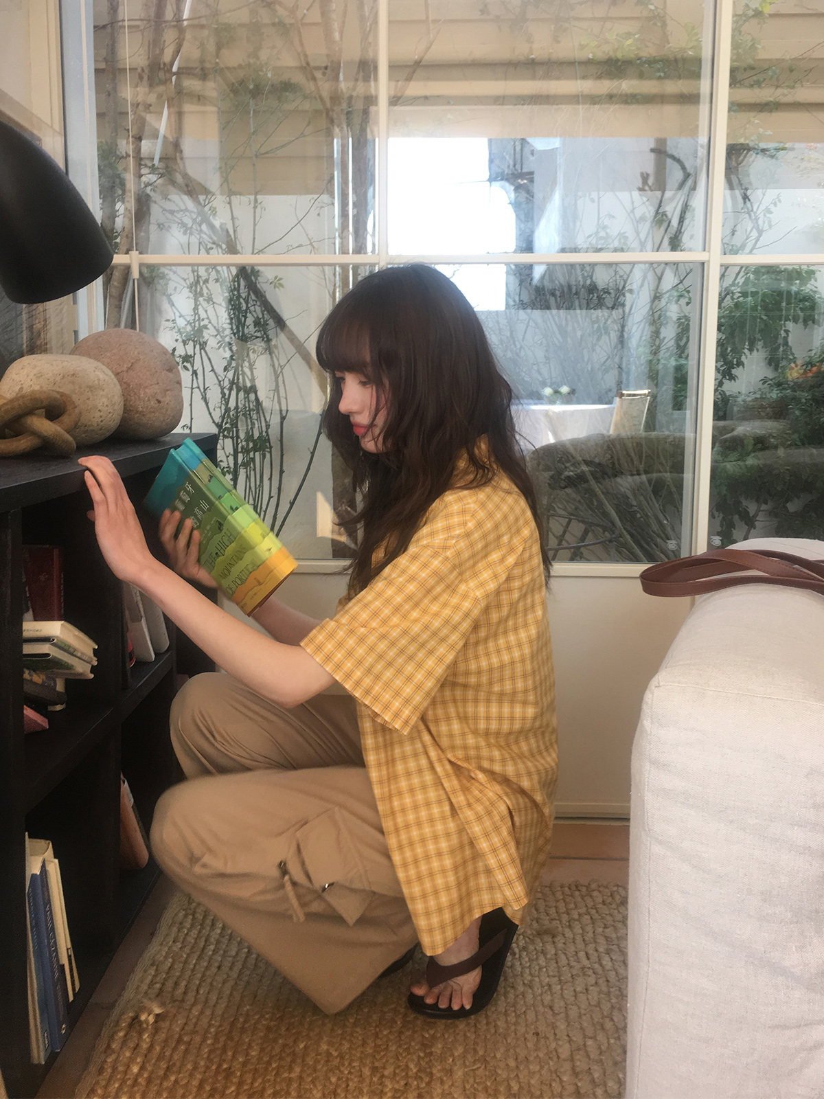 Retro Yellow Plaid Lapel Short Sleeve Shirt for Women - Summer 2025 Simple Commuting Versatile Top in 90s Style Retro Yellow Plaid Lapel Short Sleeve Shirt for Women - Summer 2025 Simple Commuting Versatile Top in 90s Style