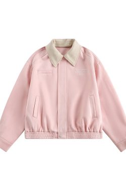 Reversible Suede Baseball Jacket for Couples - Spring 90s American Hip-Hop Embroidered Trendy Style