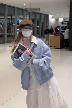 Reversible Suede Baseball Jacket for Couples - Spring 90s American Hip-Hop Embroidered Trendy Style