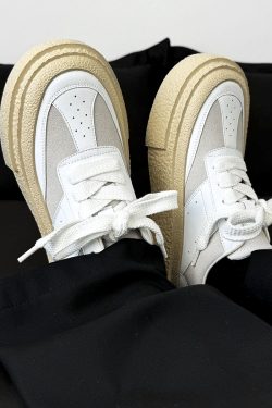 Round-Toe Thick-Soled Canvas Shoes for Teenagers - Height-Increasing White Platform Biscuit Shoes in Korean Style
