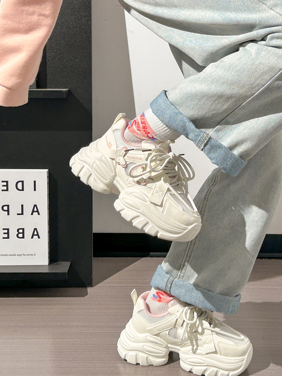 Sakura Pink Butterfly Dad Shoes for Women - 2025 New Style Mesh Breathable Sports Shoes with Height Increase - Trendy Casual Footwear Sakura Pink Butterfly Dad Shoes for Women - 2025 New Style Mesh Breathable Sports Shoes with Height Increase - Trendy Casual Footwear