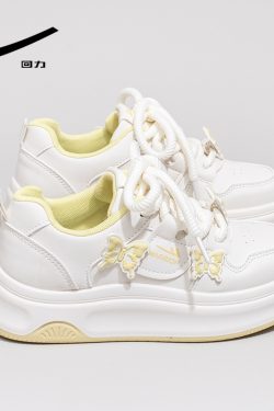 Sakura Pink Butterfly Sneakers for Women - 2025 Summer Euro Style Versatile Big Toe Shoes, Trendy & Hot Selling Footwear