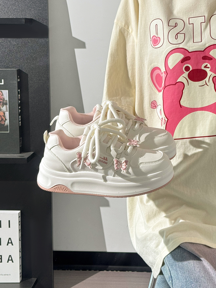 Sakura Pink Butterfly Sneakers for Women - 2025 Summer Euro Style Versatile Big Toe Shoes, Trendy & Hot Selling Footwear Sakura Pink Butterfly Sneakers for Women - 2025 Summer Euro Style Versatile Big Toe Shoes, Trendy & Hot Selling Footwear