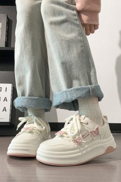 Sakura Pink Butterfly Sneakers for Women - 2025 Summer Euro Style Versatile Big Toe Shoes, Trendy & Hot Selling Footwear