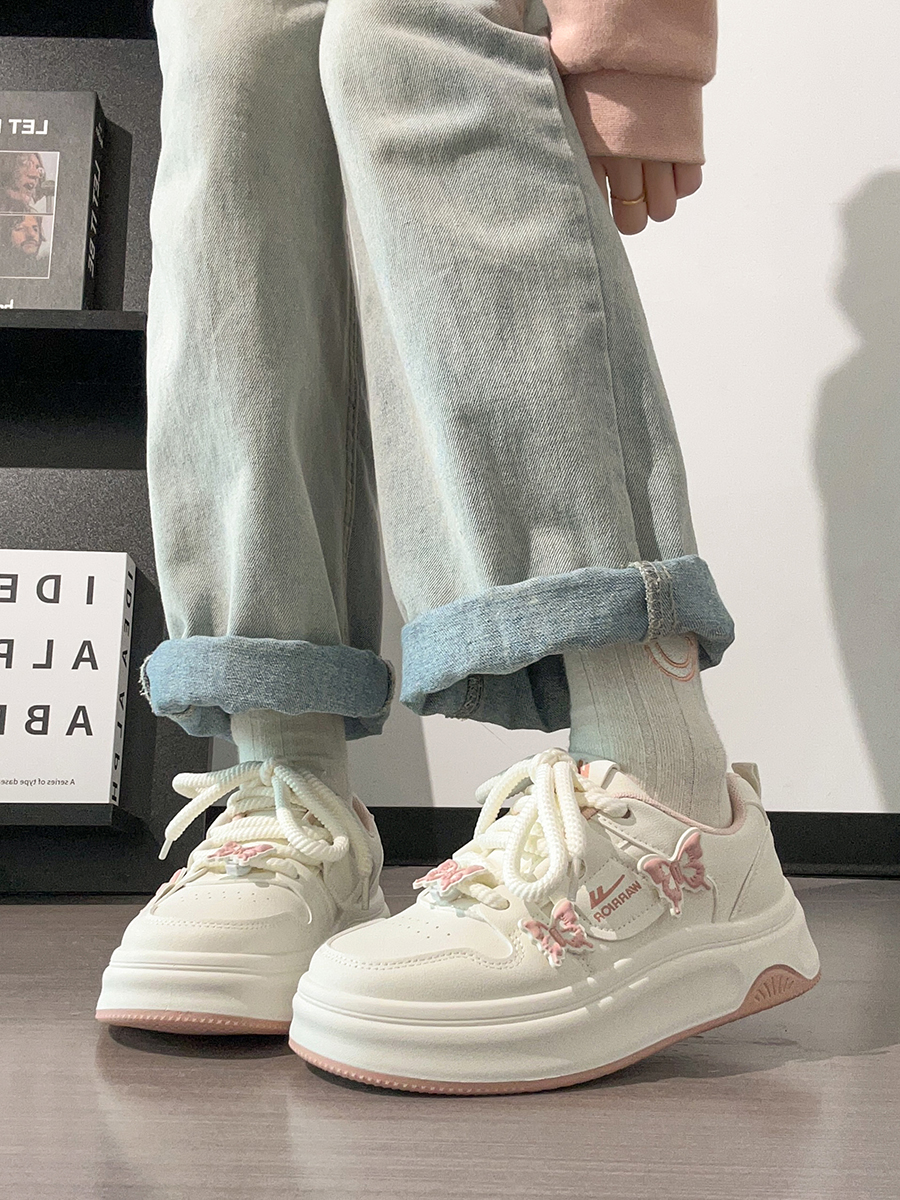Sakura Pink Butterfly Sneakers for Women - 2025 Summer Euro Style Versatile Big Toe Shoes, Trendy & Hot Selling Footwear Sakura Pink Butterfly Sneakers for Women - 2025 Summer Euro Style Versatile Big Toe Shoes, Trendy & Hot Selling Footwear