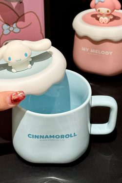 Sanrio Kuromi Ceramic Mug - Cute Cinnamoroll Coffee Cup, Perfect Birthday Gift for Girls, Collectible Kawaii Style Drinkware