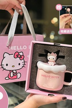 Sanrio Kuromi Ceramic Mug - Cute Cinnamoroll Coffee Cup, Perfect Birthday Gift for Girls, Collectible Kawaii Style Drinkware