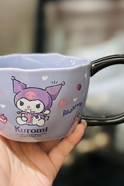 Sanrio Kuromi Ceramic Mug - Cute Cinnamoroll Coffee Cup, Perfect Birthday Gift for Girls, Collectible Kawaii Style Drinkware