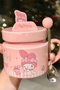 Sanrio Kuromi Ceramic Mug - Cute Cinnamoroll Coffee Cup, Perfect Birthday Gift for Girls, Collectible Kawaii Style Drinkware