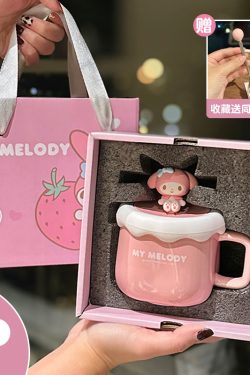 Sanrio Kuromi Ceramic Mug - Cute Cinnamoroll Coffee Cup, Perfect Birthday Gift for Girls, Collectible Kawaii Style Drinkware