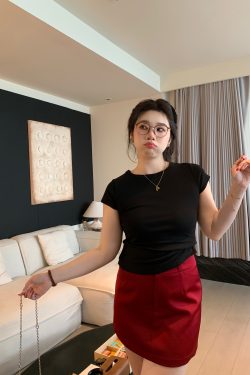 Satin A-Line Midi Skirt in Tipsy Cherry, Plus Size, Slimming Design for Summer, Cool and Casual, 90s Inspired Fashion