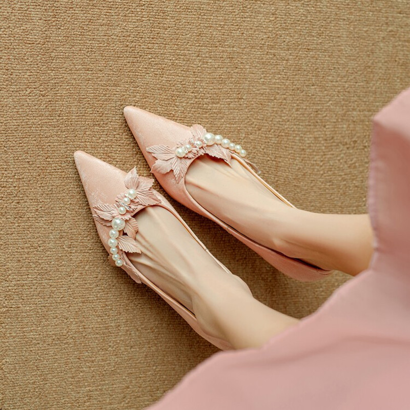 Satin Stiletto High Heels for Women - Italian Style Socialite Wedding Shoes, Shallow Mouth Design, High-End Fashion Footwear Satin Stiletto High Heels for Women - Italian Style Socialite Wedding Shoes, Shallow Mouth Design, High-End Fashion Footwear