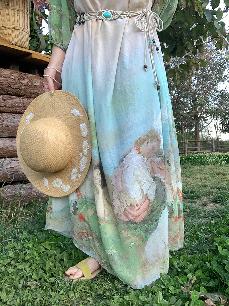 Sea Orange Sanctuary Tie-Dye Beaded Off-Shoulder Maxi Dress - Women's Bohemian Spring Style, Vintage-Inspired, Perfect for 90s Y2K Looks Sea Orange Sanctuary Tie-Dye Beaded Off-Shoulder Maxi Dress - Women's Bohemian Spring Style, Vintage-Inspired, Perfect for 90s Y2K Looks