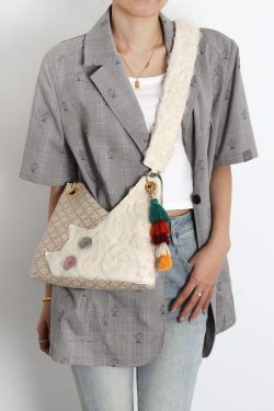 Seaside Vacation Cat Shoulder Crossbody Bag - Spring/Summer Style for Trendy Days