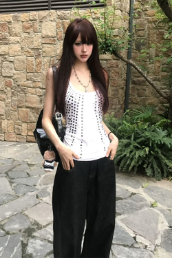 Sexy Black Sequin Spaghetti Strap Tank Top for Women - American Style Slim Fit Sleeveless Summer Fashion