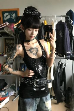 Sexy Black Sequin Spaghetti Strap Tank Top for Women - American Style Slim Fit Sleeveless Summer Fashion