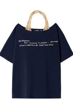 Sexy Halter Top and White Off-Shoulder Short Sleeve T-Shirt Two-Piece Set for Women - Trendy Loose Half-Sleeve Style