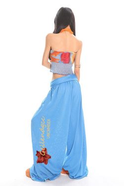 Sexy Lace Tank Top and Breathable Mesh Wide-Leg Pants Set for Summer, Y2K Style, Trendy Women's Outfit