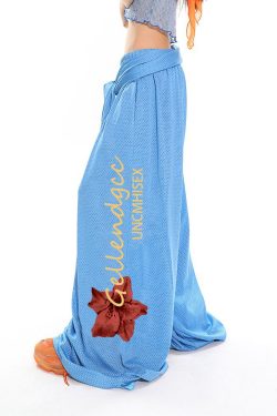 Sexy Lace Tank Top and Breathable Mesh Wide-Leg Pants Set for Summer, Y2K Style, Trendy Women's Outfit