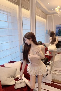 Sexy Slim Double-Breasted Knitted Camisole Top for Women - Luna Lona Small Fragrant Wind Style