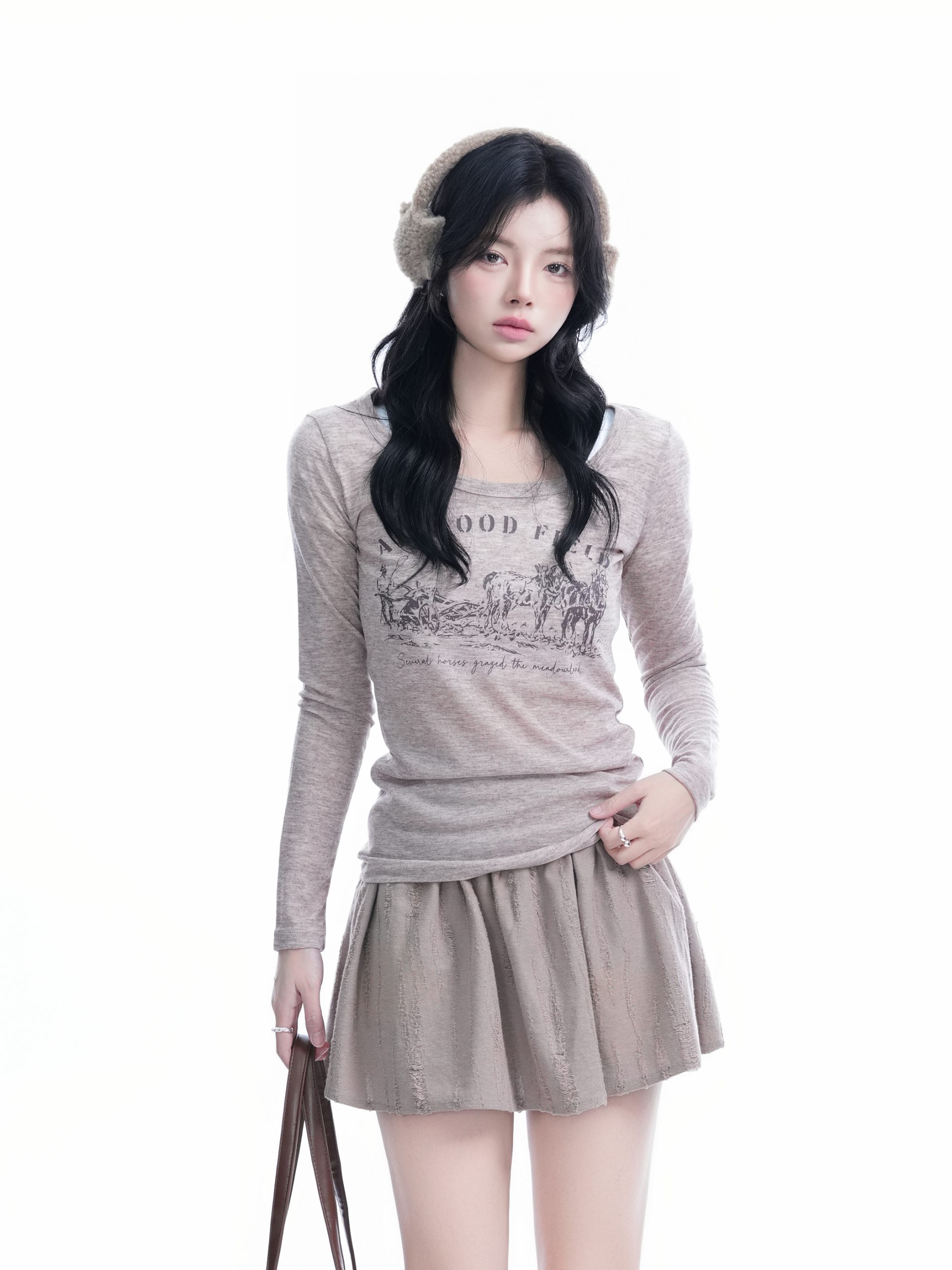 Sexy Slim-Fit Knitted Sweater for Women - American Style Round Neck Long Sleeve T-Shirt, Casual Chic Fashion, Perfect for Y2K Looks Sexy Slim-Fit Knitted Sweater for Women - American Style Round Neck Long Sleeve T-Shirt, Casual Chic Fashion, Perfect for Y2K Looks