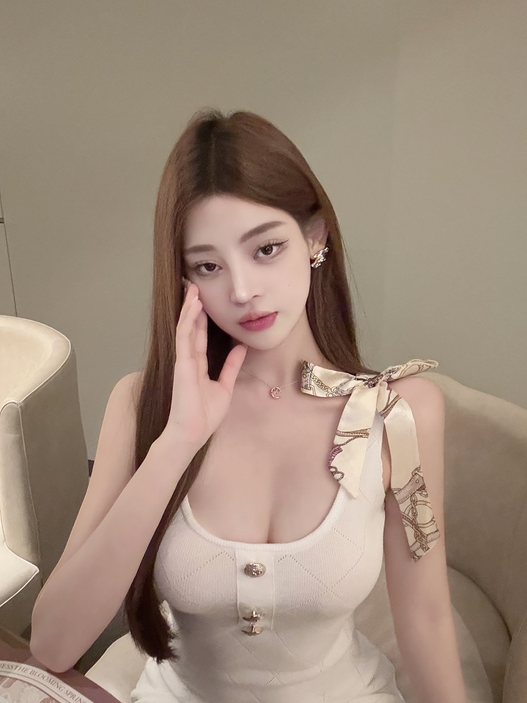 Sexy Slim Fit Knitted Tank Dress - Luna Lona 210 Style, Perfect for 90s and Y2K Fashion Trends Sexy Slim Fit Knitted Tank Dress - Luna Lona 210 Style, Perfect for 90s and Y2K Fashion Trends