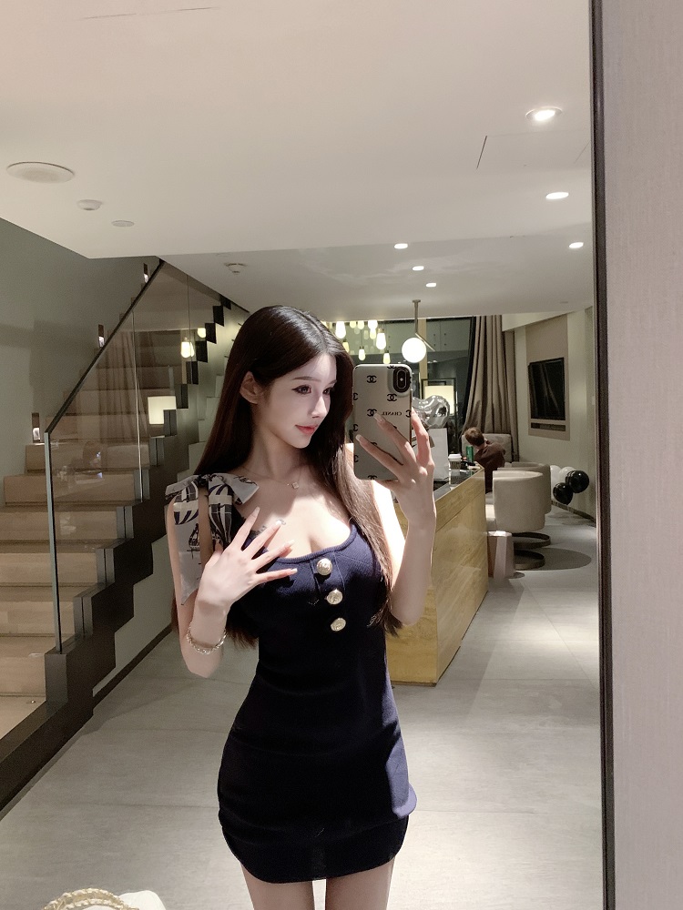 Sexy Slim Fit Knitted Tank Dress - Luna Lona 210 Style, Perfect for 90s and Y2K Fashion Trends Sexy Slim Fit Knitted Tank Dress - Luna Lona 210 Style, Perfect for 90s and Y2K Fashion Trends