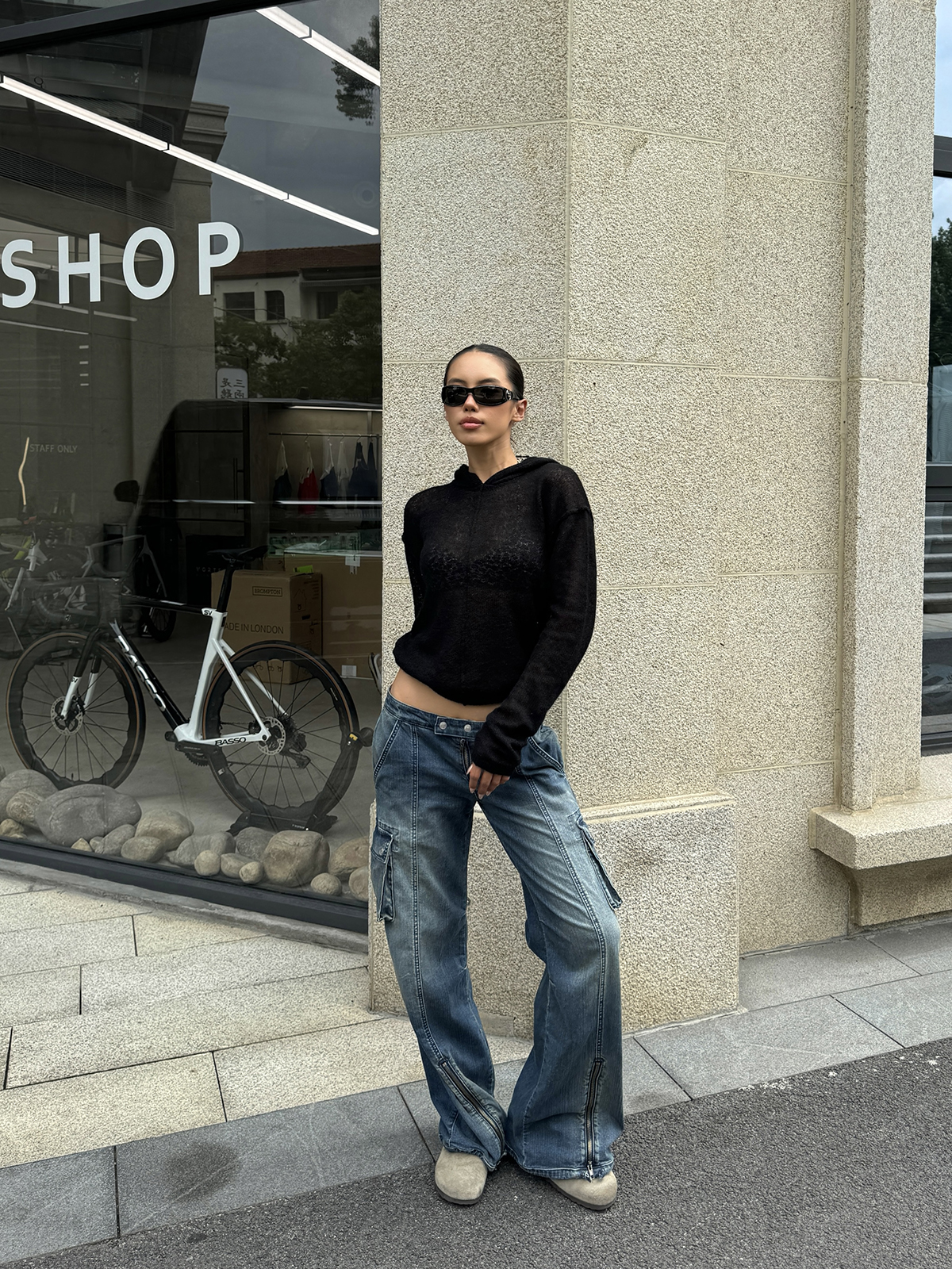 Sexy Ultra-Low Waist Vintage Street Cargo Denim Pants in Deep Blue - Heavy-Duty 90s Inspired Workwear Trousers Sexy Ultra-Low Waist Vintage Street Cargo Denim Pants in Deep Blue - Heavy-Duty 90s Inspired Workwear Trousers