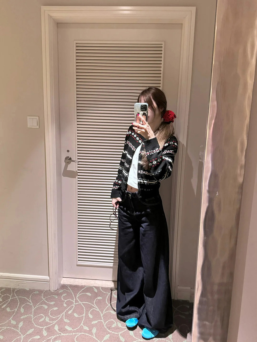 Sheepskin Blue French Bow Round Toe Ballet Flats for Women - Gentle Style Slip-On Flat Shoes Sheepskin Blue French Bow Round Toe Ballet Flats for Women - Gentle Style Slip-On Flat Shoes