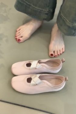 Sheepskin French Style Flat Shoes for Women - Round Toe Slip-On Mary Jane with Cross Straps - Chic Vintage Appeal