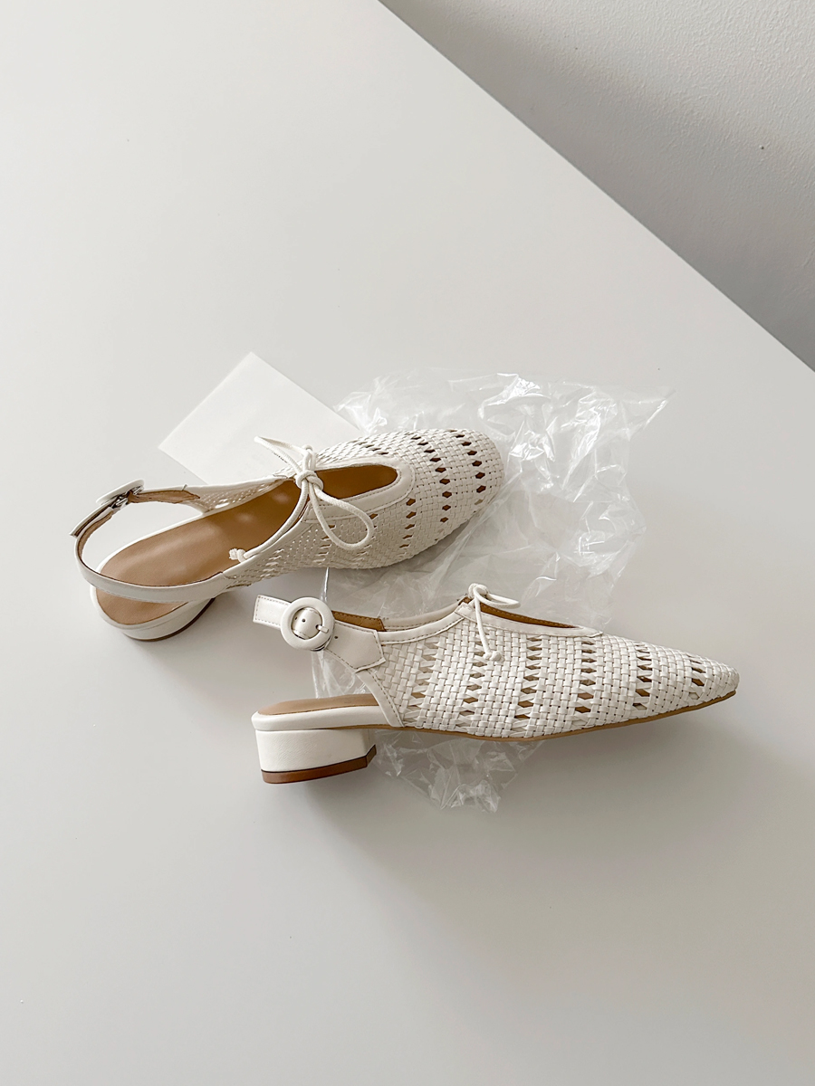 Sheepskin French Woven Hollow-Out Open-Toe Sandals with One-Strap Buckle and Bow, Chunky Heel Vacation Roman Shoes for Women Sheepskin French Woven Hollow-Out Open-Toe Sandals with One-Strap Buckle and Bow, Chunky Heel Vacation Roman Shoes for Women