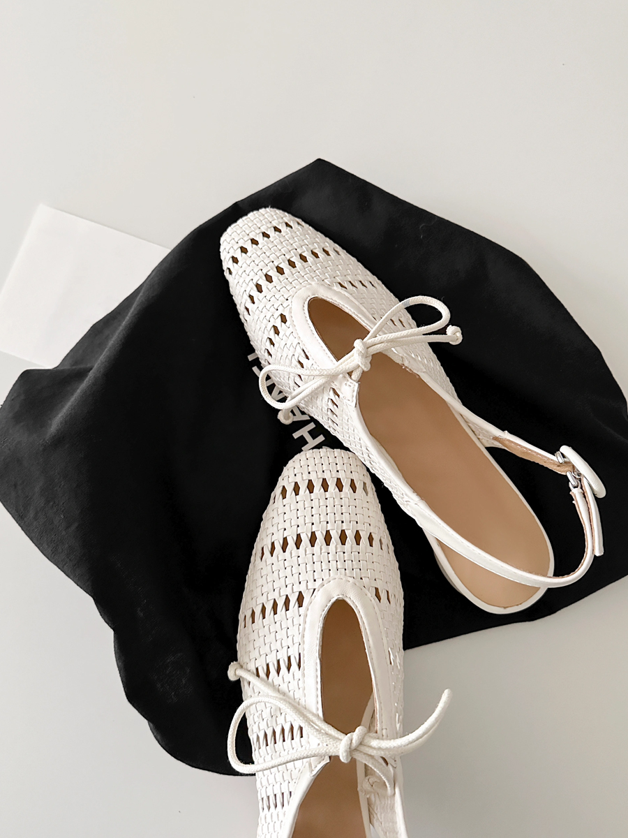 Sheepskin French Woven Hollow-Out Open-Toe Sandals with One-Strap Buckle and Bow, Chunky Heel Vacation Roman Shoes for Women Sheepskin French Woven Hollow-Out Open-Toe Sandals with One-Strap Buckle and Bow, Chunky Heel Vacation Roman Shoes for Women