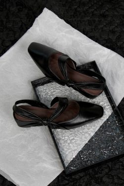 Sheepskin Silver Square-Toe Backless Sandals for Women - Chunky Heel, Two-Way Summer Slippers, Trendy Footwear