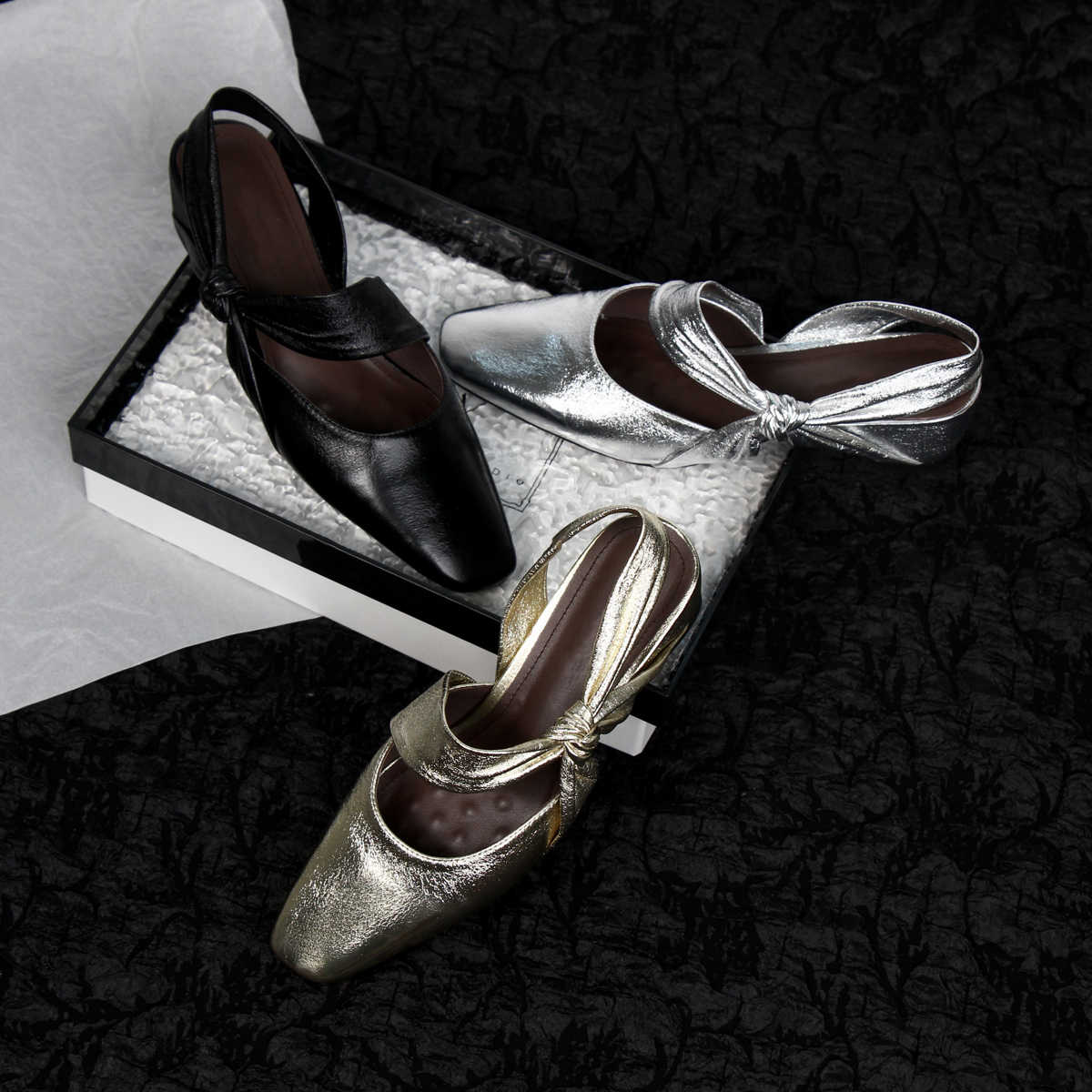 Sheepskin Silver Square-Toe Backless Sandals for Women - Chunky Heel, Two-Way Summer Slippers, Trendy Footwear Sheepskin Silver Square-Toe Backless Sandals for Women - Chunky Heel, Two-Way Summer Slippers, Trendy Footwear