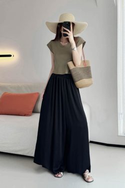 Sheer Chiffon Wide-Leg Pants - Lightweight, Slimming Effect, Wrinkle-Resistant, Cool Summer White with Pockets