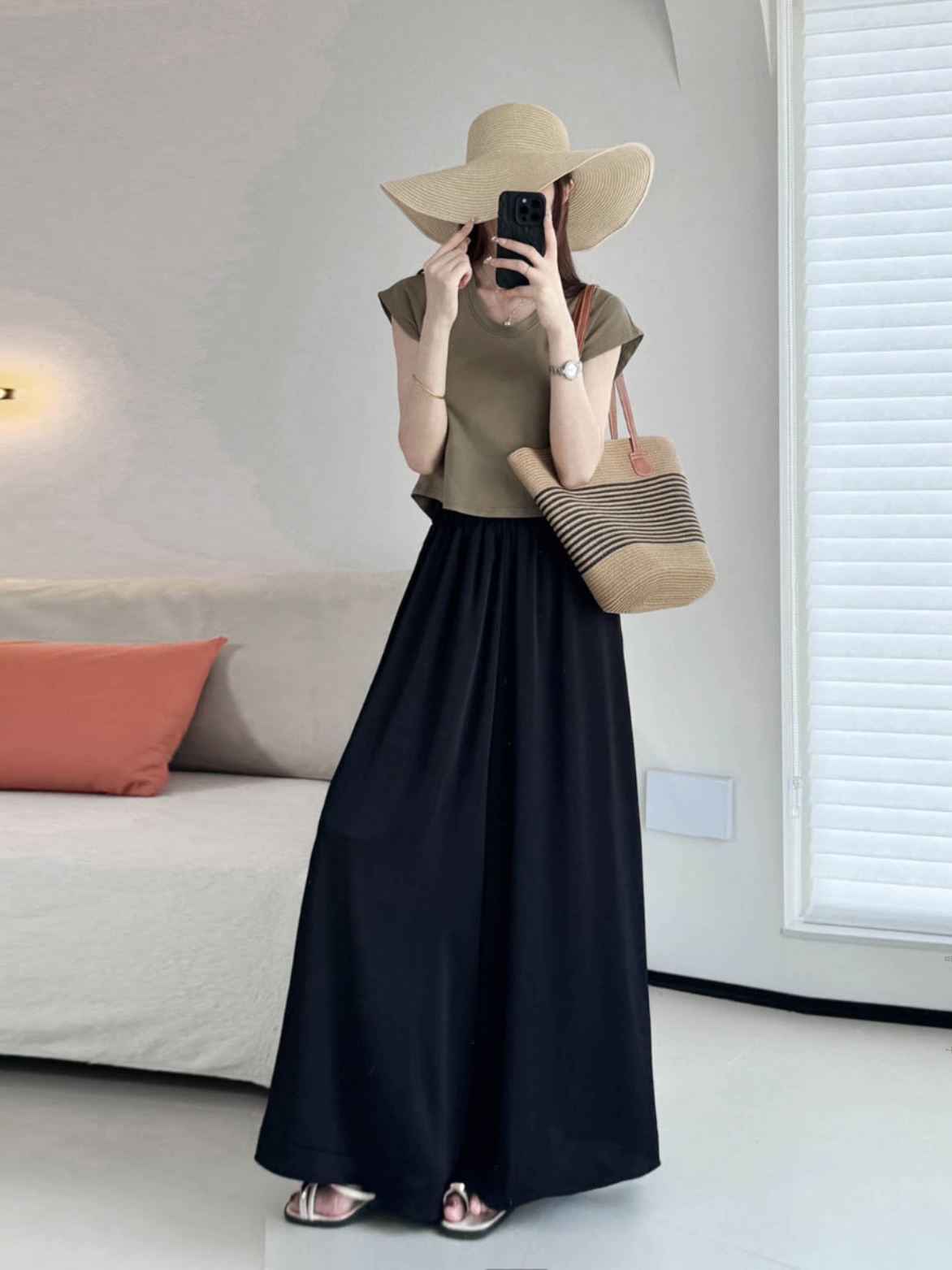 Sheer Chiffon Wide-Leg Pants - Lightweight, Slimming Effect, Wrinkle-Resistant, Cool Summer White with Pockets Sheer Chiffon Wide-Leg Pants - Lightweight, Slimming Effect, Wrinkle-Resistant, Cool Summer White with Pockets