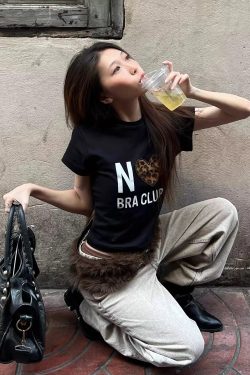 Short Sleeve Leopard Print Heart T-Shirt for Women - Slim Fit, High Stretch, Pure Cotton, Korean Style, 25SS Fashion