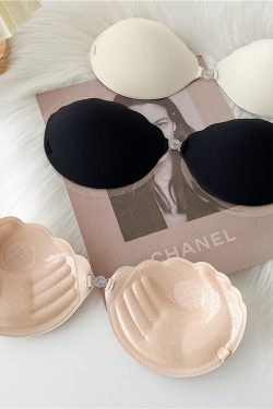 Silicone Invisible Bra for Small Breasts - Anti-Slip Strapless Nipple Covers for Wedding Dresses, Seamless Backless Lingerie