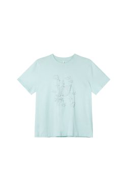 Silver 3D Conch Print Short Sleeve T-Shirt for Women - Loose Fit Pure Cotton Summer Top - Trendy 2025 Fashion Essential