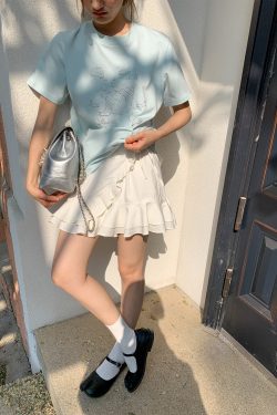 Silver 3D Conch Print Short Sleeve T-Shirt for Women - Loose Fit Pure Cotton Summer Top - Trendy 2025 Fashion Essential