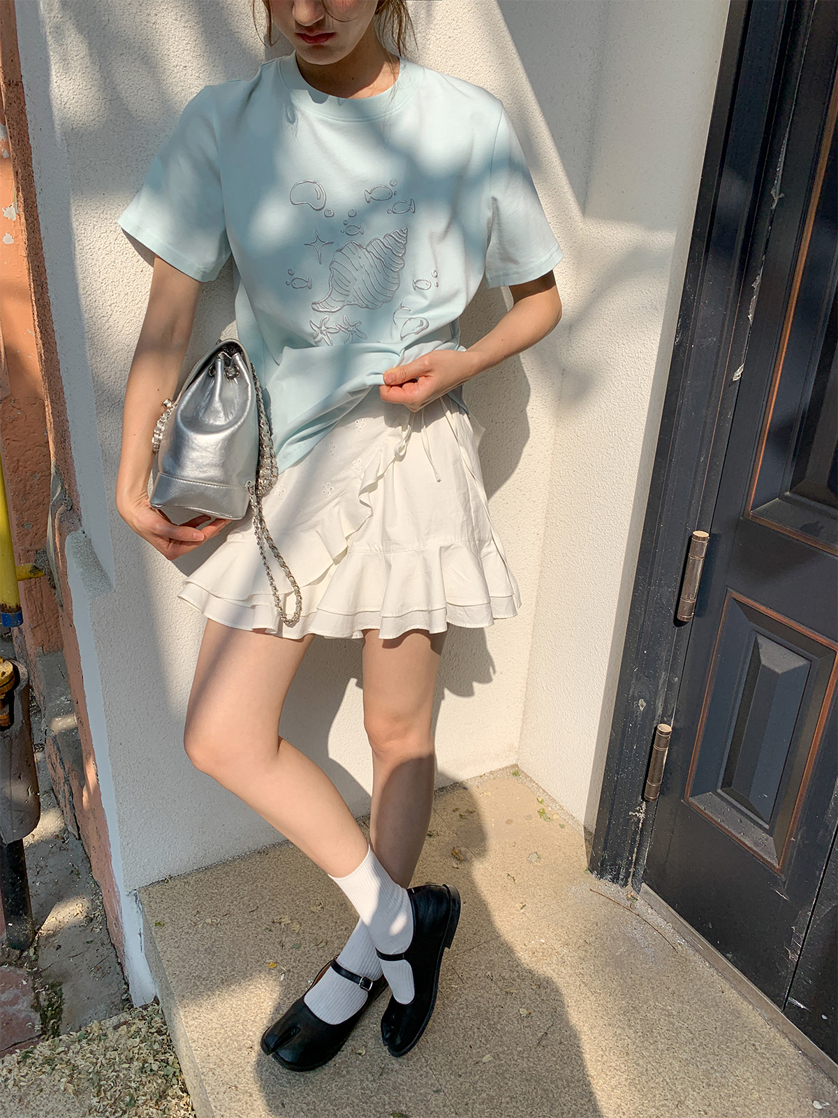 Silver 3D Conch Print Short Sleeve T-Shirt for Women - Loose Fit Pure Cotton Summer Top - Trendy 2025 Fashion Essential Silver 3D Conch Print Short Sleeve T-Shirt for Women - Loose Fit Pure Cotton Summer Top - Trendy 2025 Fashion Essential