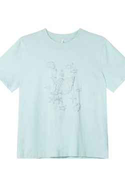 Silver 3D Conch Print Short Sleeve T-Shirt for Women - Loose Fit Pure Cotton Summer Top - Trendy 2025 Fashion Essential