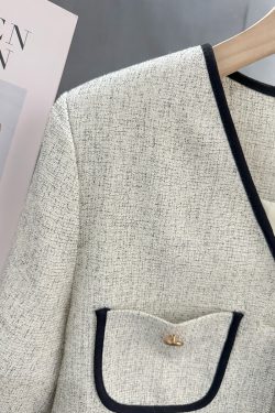 Silver Gray French-Style Women's Wind Suit Jacket - Thin Summer Trendy Top for Socialites and Internet Celebrities, 2025 Fashion