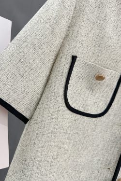 Silver Gray French-Style Women's Wind Suit Jacket - Thin Summer Trendy Top for Socialites and Internet Celebrities, 2025 Fashion