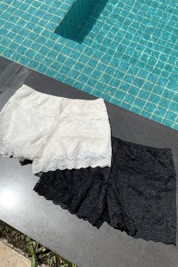Skin-Friendly Elastic Lace Thin Shorts Leggings for Summer - Anti-Exposure, Comfortable, Perfect for Y2K and Casual Outfits
