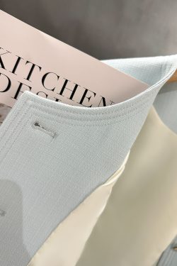 Sky Blue Korean-Style Short Sleeve Blazer for Women - Summer Lightweight Fashion Top, 2025 Trendy Socialite Wear