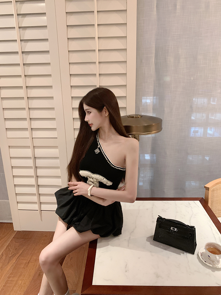 Slanted Shoulder Design Fragrant Wind Vest - Trendy Small Fit for Summer, Casual Chic Style Slanted Shoulder Design Fragrant Wind Vest - Trendy Small Fit for Summer, Casual Chic Style